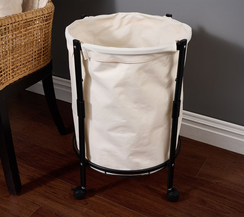 Cella Collapsible Laundry Hamper with Wheels — View 3