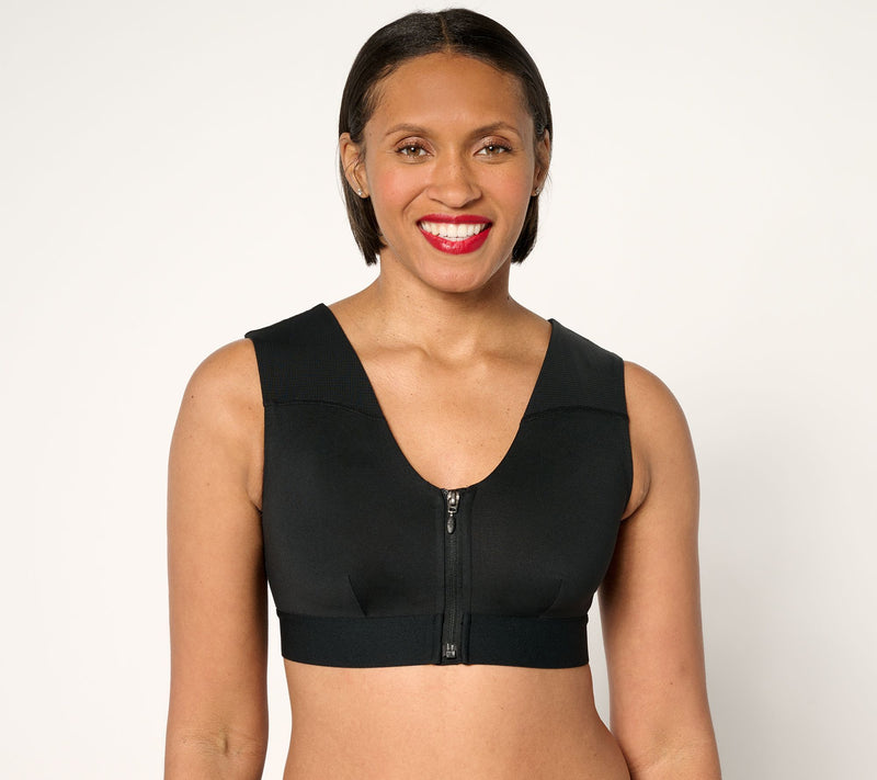 Tommie Copper Shoulder Support Bra with Front Zipper — View 15