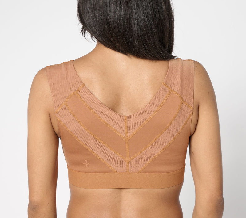 Tommie Copper Shoulder Support Bra with Front Zipper — View 6