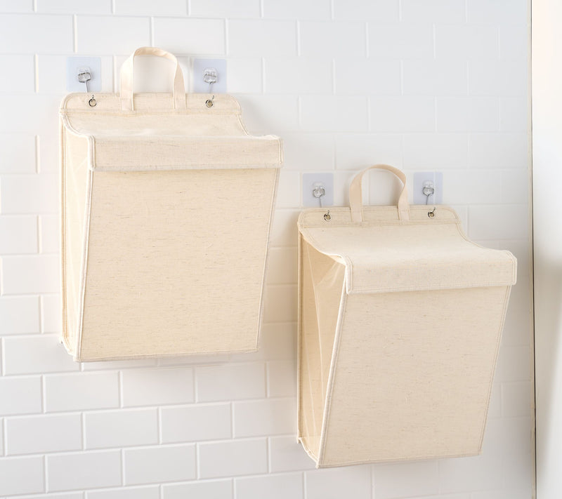 Henning Lee Set of 2 Foldable Hanging Hamper — View 5