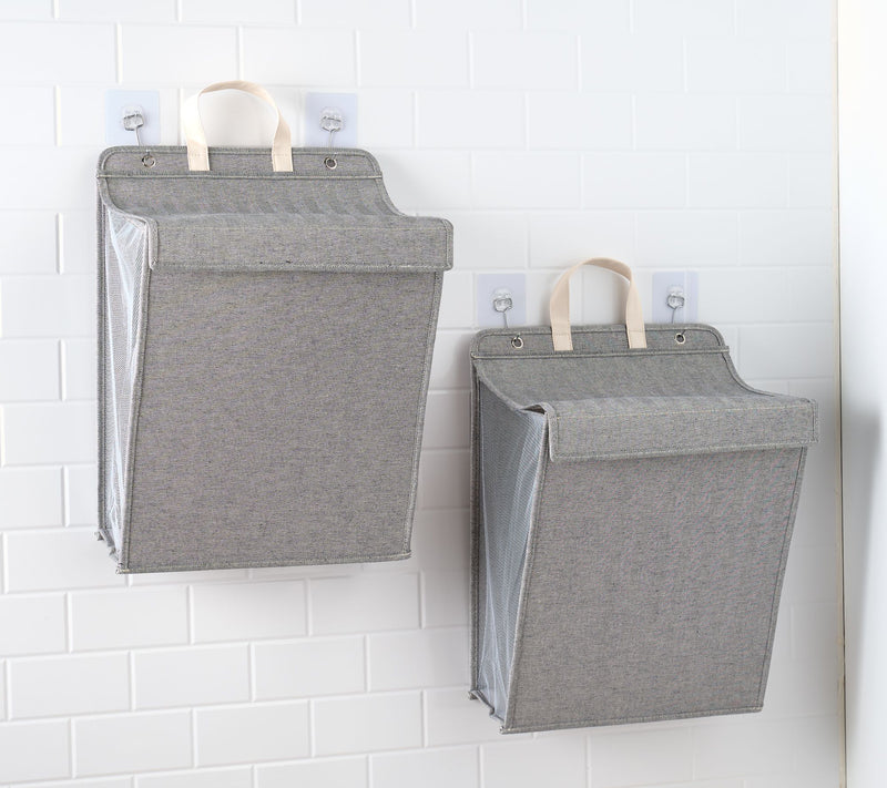 Henning Lee Set of 2 Foldable Hanging Hamper — View 9