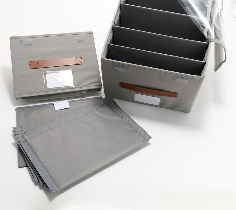 Cella Set of 2 Closet Organizers with 5 Removable Dividers — View 2