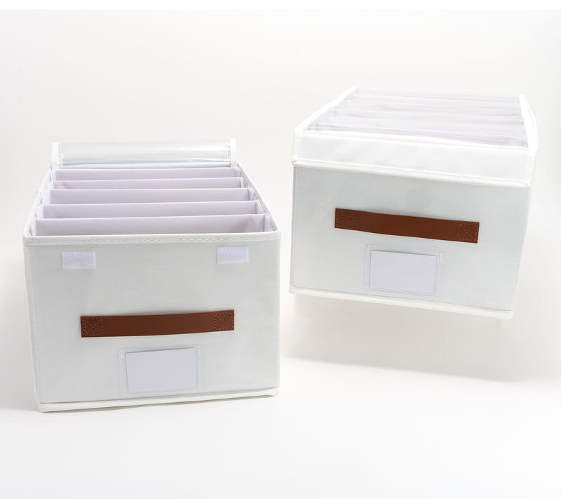 Cella Set of 2 Closet Organizers with 5 Removable Dividers — View 7
