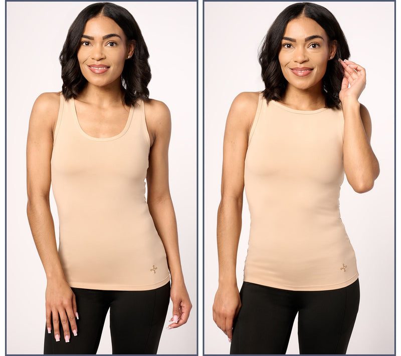 Tommie Copper Set of Scoop & High Neck Compression Tank Tops — View 5