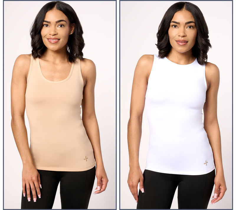Tommie Copper Set of Scoop & High Neck Compression Tank Tops — Main view