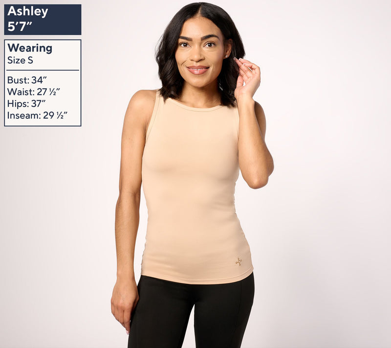 Tommie Copper Set of Scoop & High Neck Compression Tank Tops — View 8