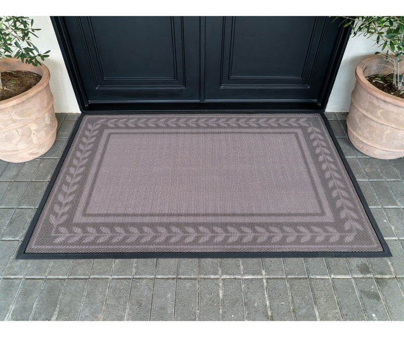 Bernini 4'x6' Aqua-Terra Indoor Outdoor Patterned Dirt Trapping Mat — View 7
