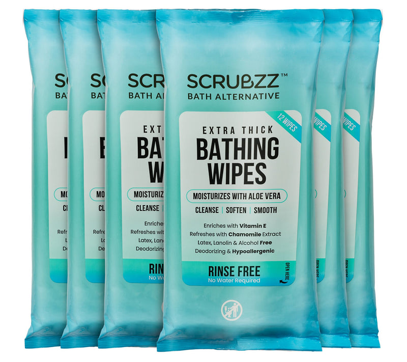 SCRUBZZ Ultra-Thick Rinse Free Bathing Wipes 72pc — Main view