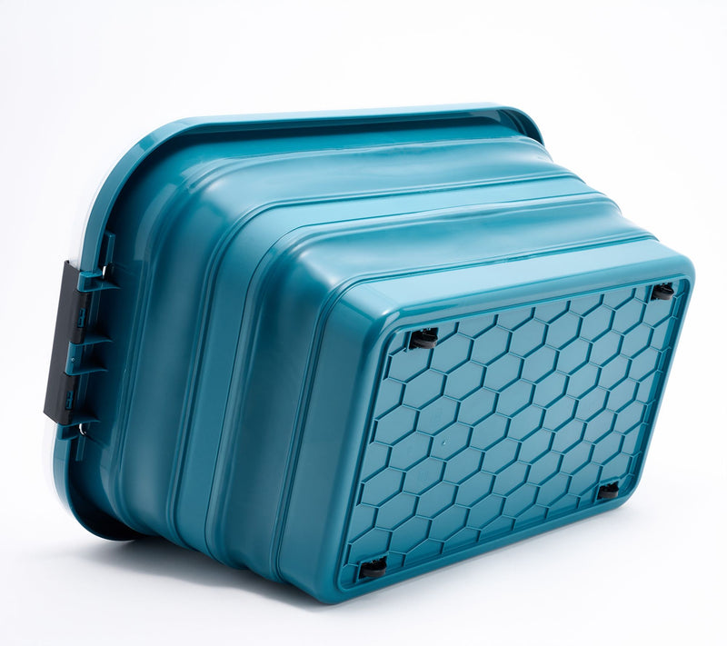 Cella Set of 2 XL Collapsible Storage Bins with Lids & Wheels — View 4