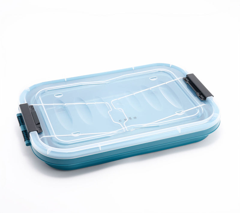Cella Set of 2 XL Collapsible Storage Bins with Lids & Wheels — View 2