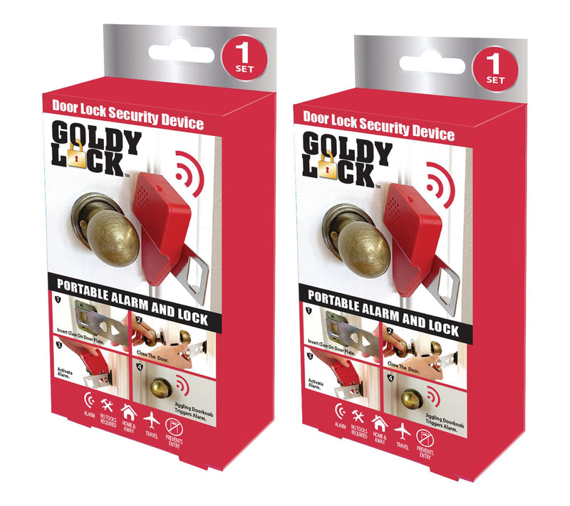 Goldy Lock Set of 2 Portable Door Lock and Alarm — View 4