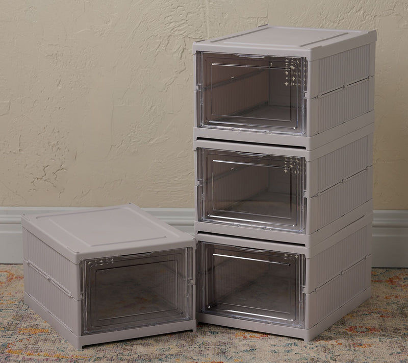 P.S. Home Set of 4 Collapsible Stackable Storage Boxes — Main view