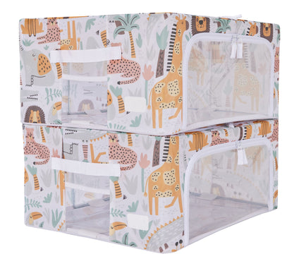 Periea Set of 2 Medium Children's Collapsible Storage Boxes