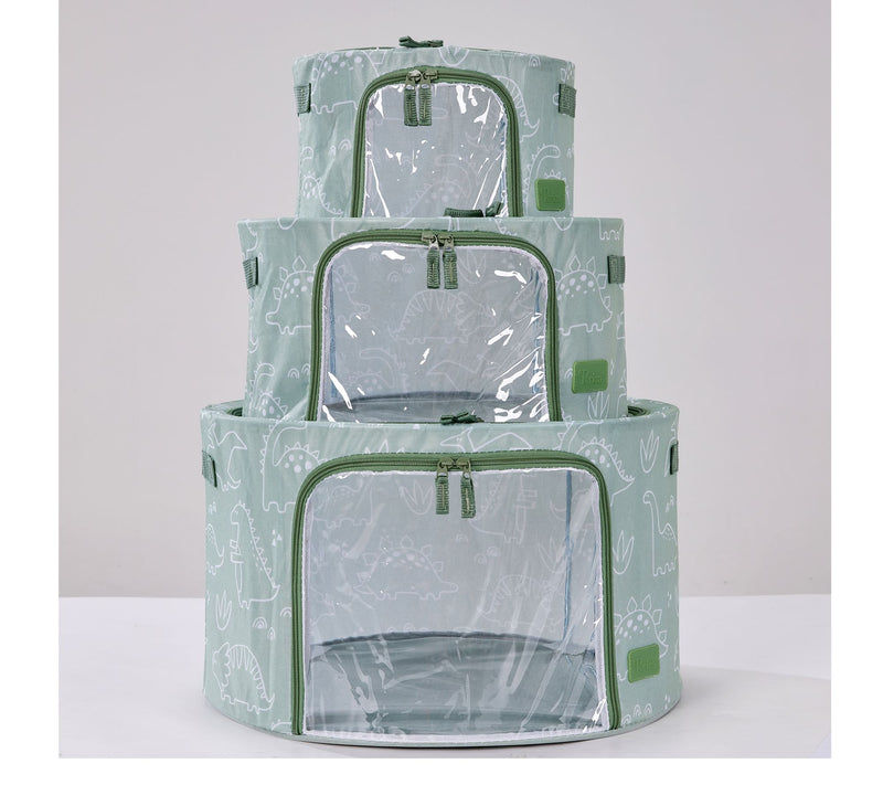 Periea Set of 3 Round Childrens Collapsible Storage Boxes — View 5