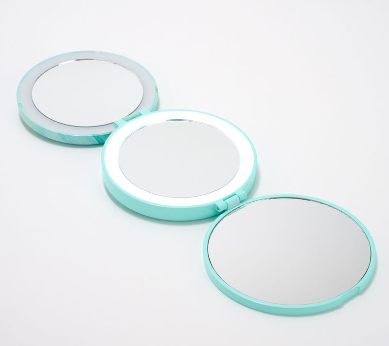 Pop Sonic Rechargeable LED Tri-Fold Compact Mirror — View 12