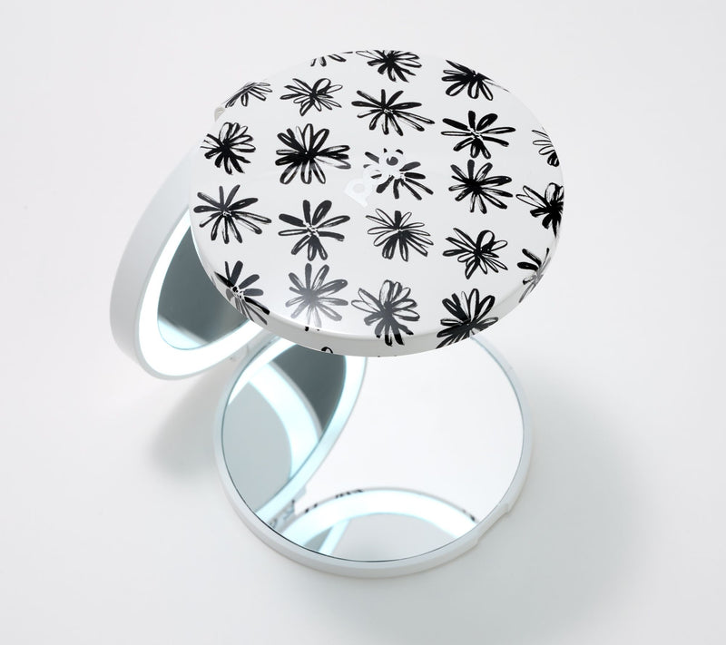 Pop Sonic Rechargeable LED Tri-Fold Compact Mirror — Main view