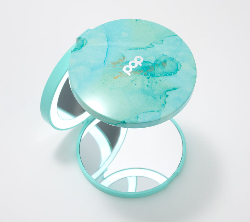 Pop Sonic Rechargeable LED Tri-Fold Compact Mirror — View 7