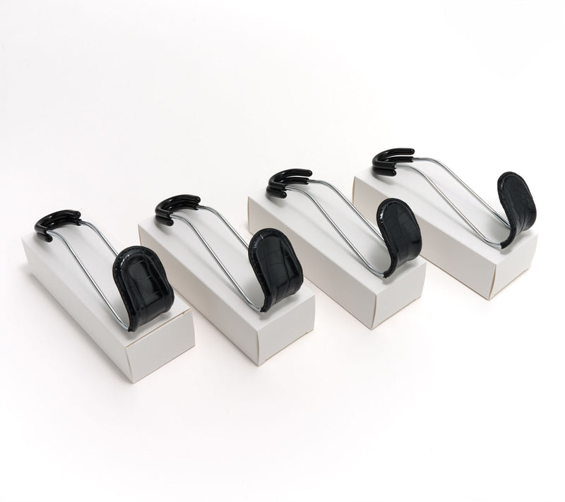 High Road Set of 4 Faux Croc Leather Car Hooks with Gift Boxes — View 3