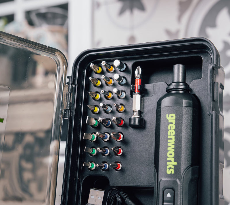 Greenworks Set of 2 4V Screwdriver with 26-Piece Acessory Kit — View 4