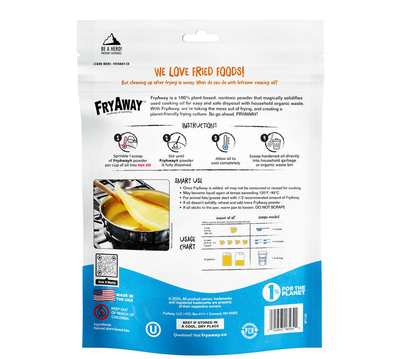 FryAway Set of 2 Super Fry Cooking Oil Solidifier — View 2