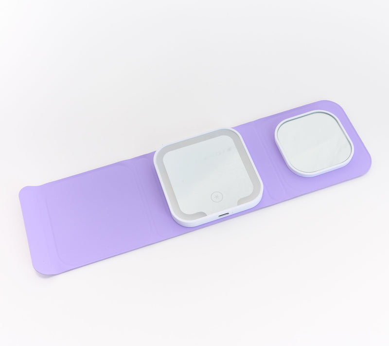 Fancii Emma Mini Tri-Fold Pocket Lighted 1x & 5x Mirror — View 9