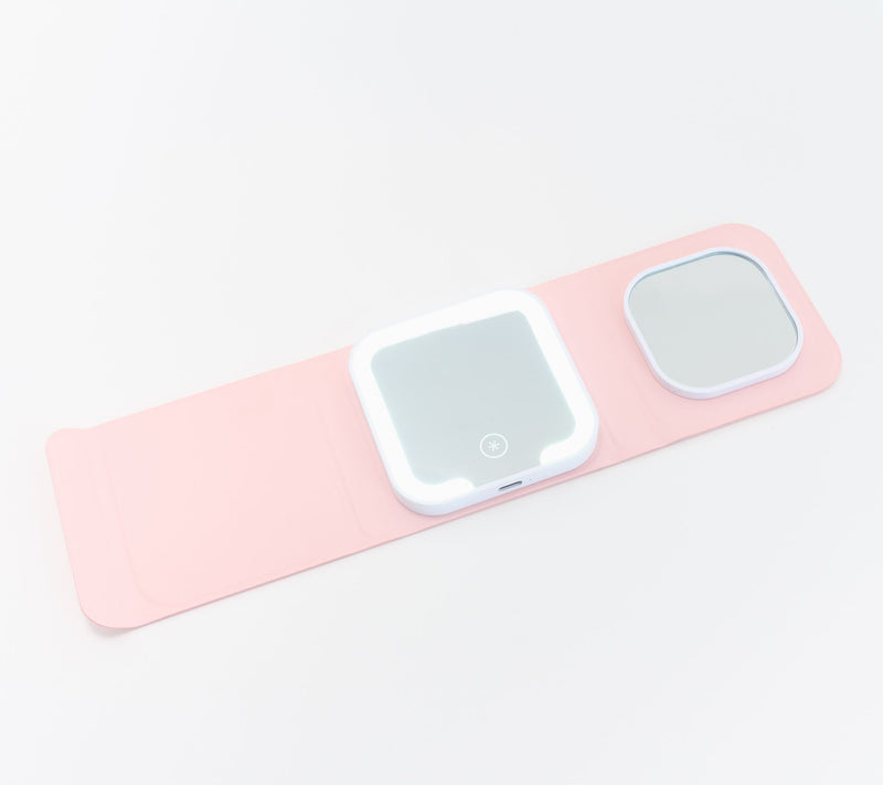 Fancii Emma Mini Tri-Fold Pocket Lighted 1x & 5x Mirror — View 5