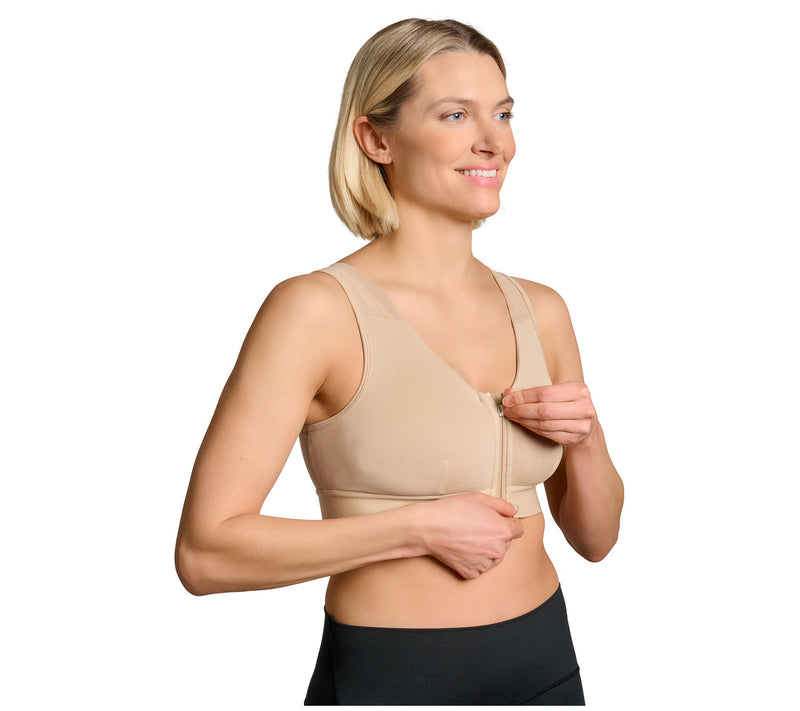 Tommie Copper Posture Support Crossback Bra with Zipper — View 10