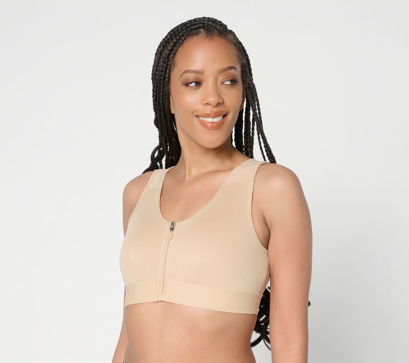 Tommie Copper Posture Support Crossback Bra with Zipper — View 5