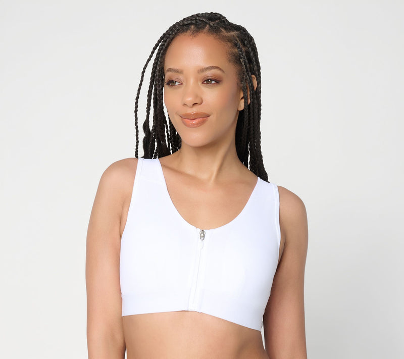 Tommie Copper Posture Support Crossback Bra with Zipper — View 9