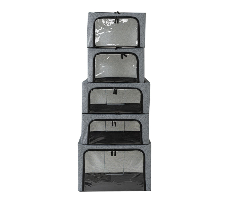 Periea Set of 5 Assorted Collapsible Storage Boxes — Main view