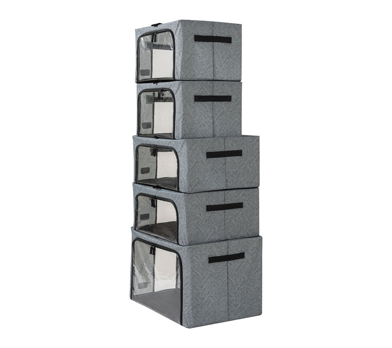 Periea Set of 5 Assorted Collapsible Storage Boxes — View 3