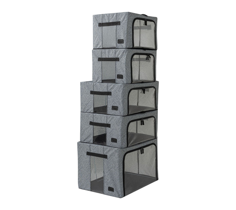 Periea Set of 5 Assorted Collapsible Storage Boxes — View 2