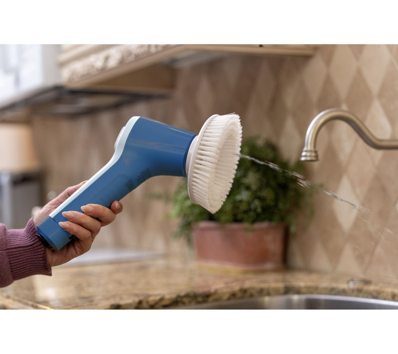 Teko Power Scrubber with Cleanser Reservoir & Power Brushes — View 2