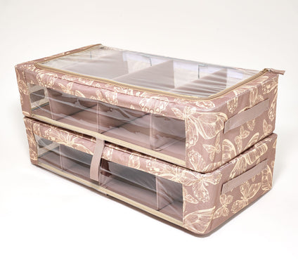 Periea Set of 2 Med Storage with Dividers and Gliders