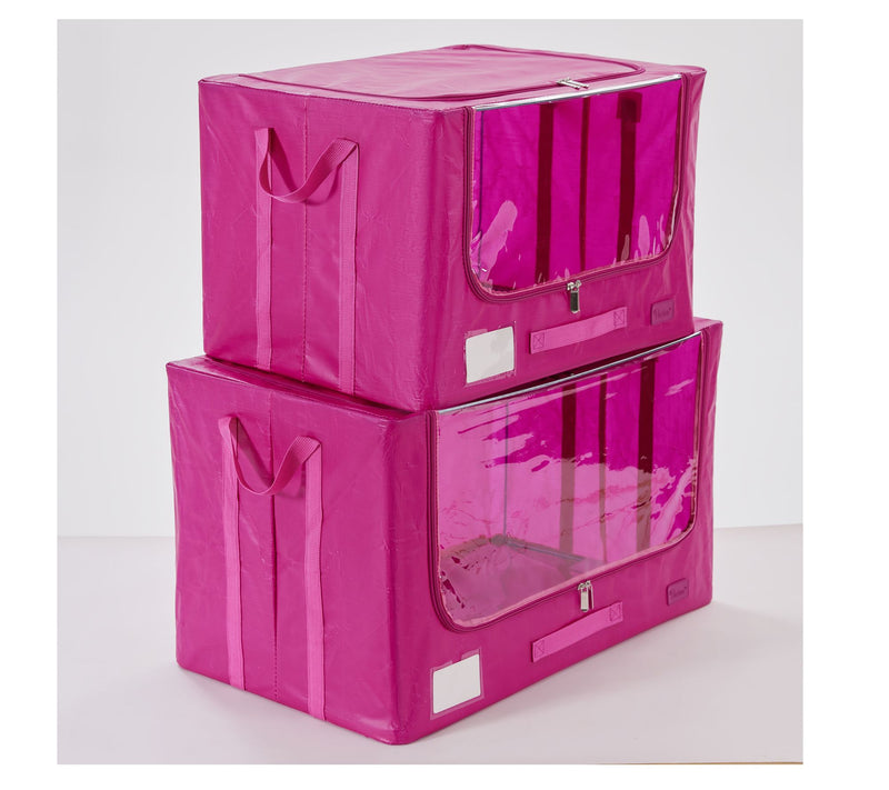 Periea Set of 2 Large and Jumbo Tarp Storage Boxes — View 7