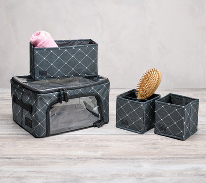 Periea Set of 4 Compact Costmetic Set Storage