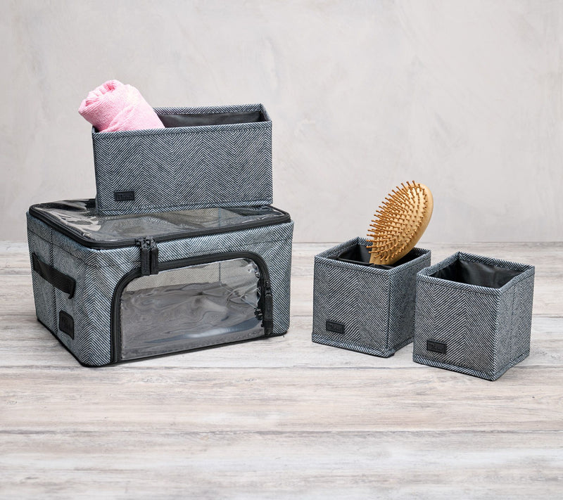 Periea Set of 4 Compact Costmetic Set Storage — View 9