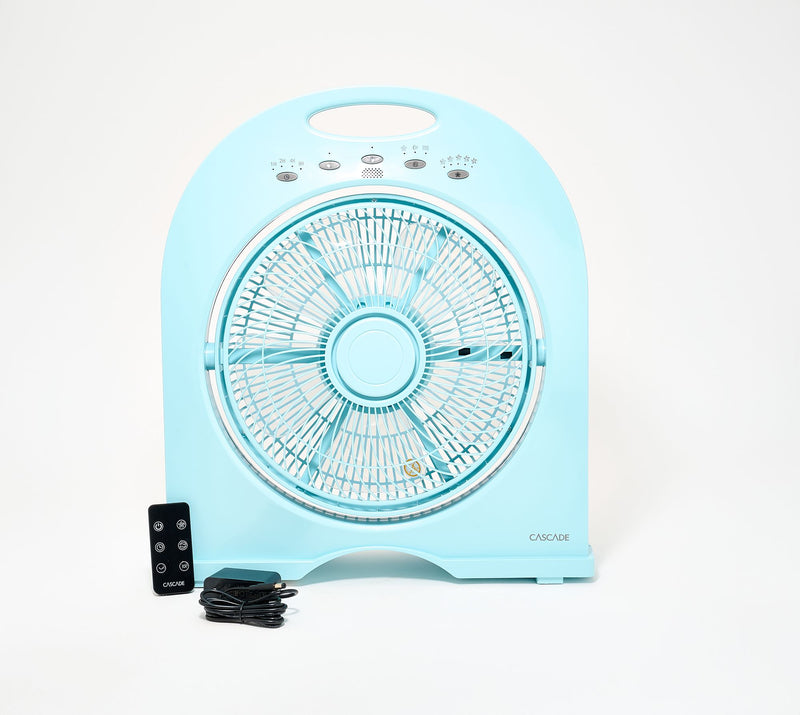 Cascade Capri 12" Cordless Rechargeable Fan with Remote — View 19