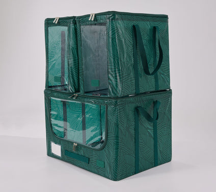 Periea 3 Piece Large Tarp Storage Boxe with Nesting Baskets