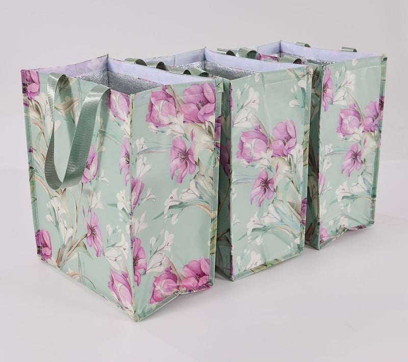 Periea Set of 3 Insulated Shopper Totes W/ Hook & Loop Closure — View 13