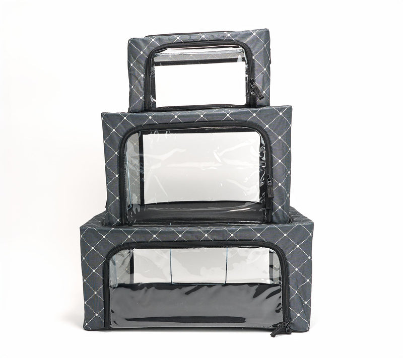 Periea Set of 3 Assorted Storage Boxes w/Clear Windows — View 12