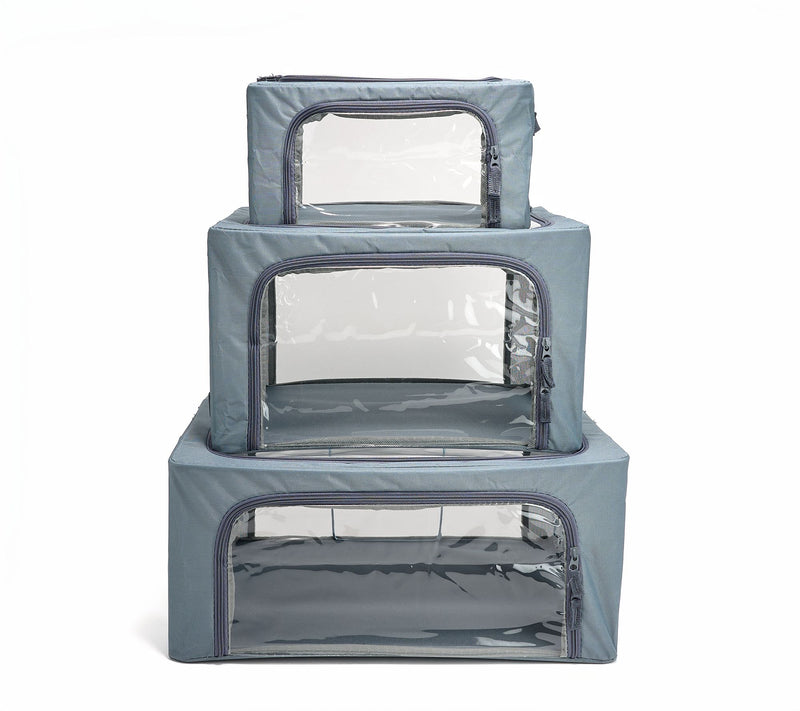 Periea Set of 3 Assorted Storage Boxes w/Clear Windows — View 15