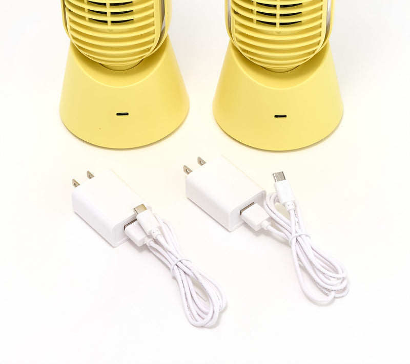 Cascade Set of 2 Portable Rechargeable 10" Fan — View 15