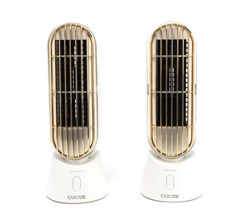 Cascade Set of 2 Portable Rechargeable 10" Fan — View 11