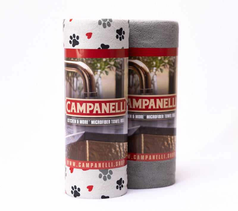 CAMPANELLI S/2 30 pc Printed & Solid Microfiber Towels on Roll — View 7