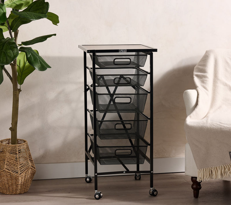 Pop-It 5-Drawer Storage Cart on Wheels — View 8