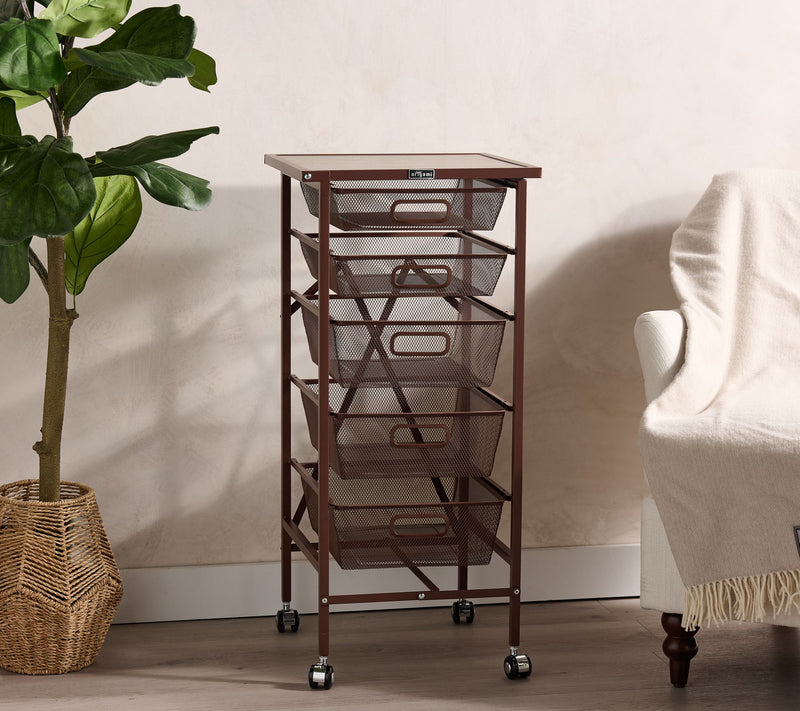 Pop-It 5-Drawer Storage Cart on Wheels — View 9