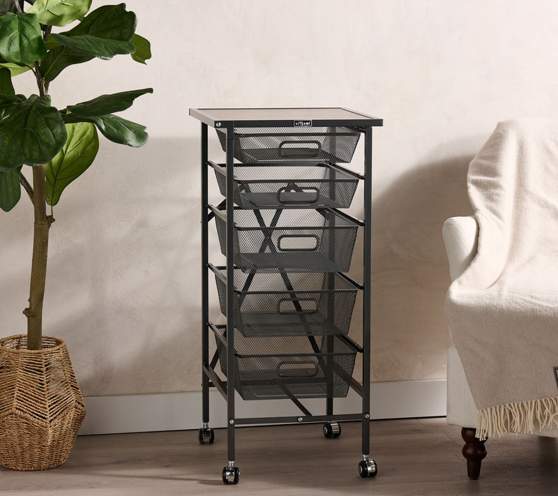 Pop-It 5-Drawer Storage Cart on Wheels — View 10
