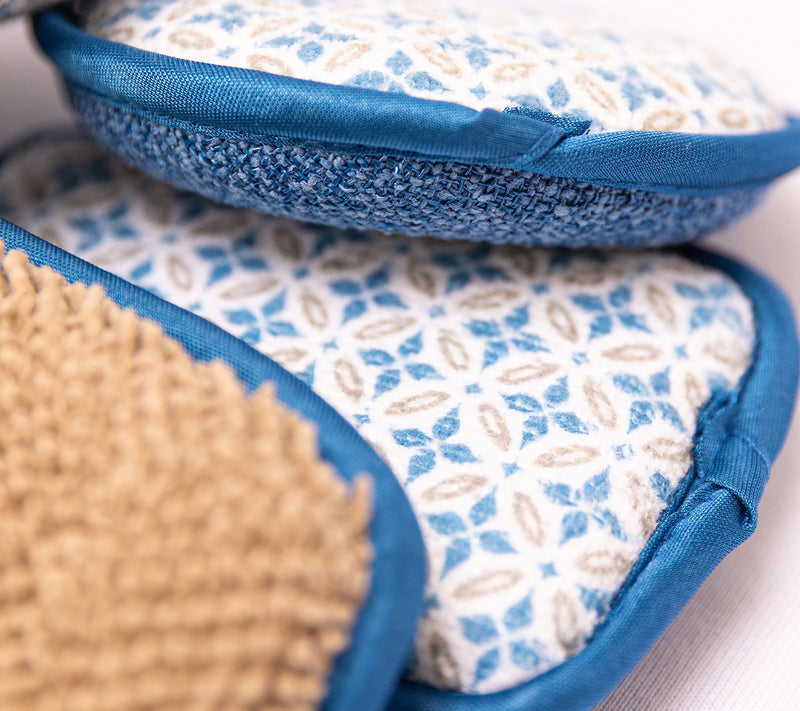 CAMPANELLI Microfiber & Diamondfiber Washable 6pc Sponge Set — View 2