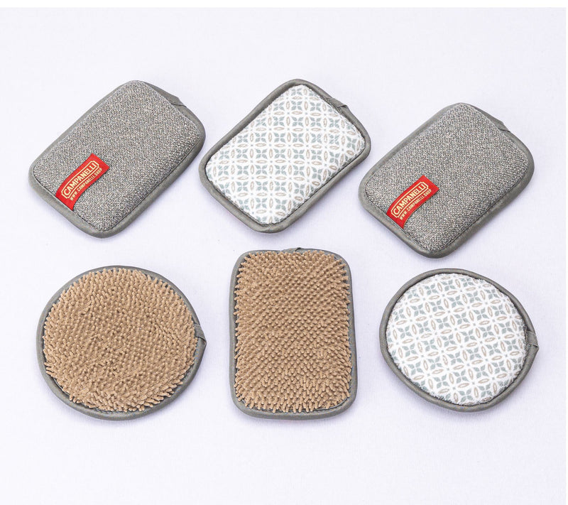 CAMPANELLI Microfiber & Diamondfiber Washable 6pc Sponge Set — View 13